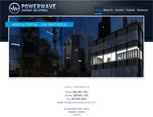 Tablet Screenshot of powerwaveenergy.com